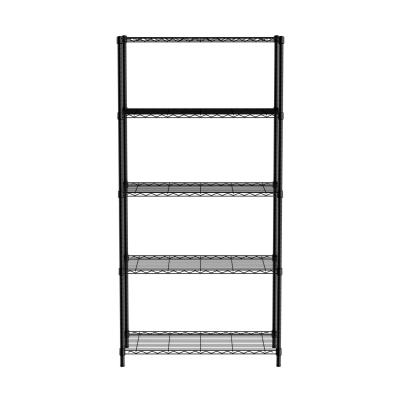 Úložný stojan s 5 policemi, HENDI, Černá, 910x455x(H)1830mm | 812990